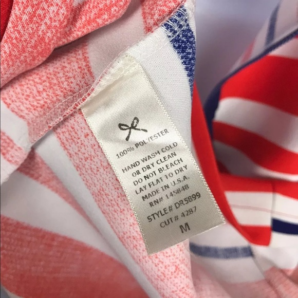 Everly Orange & Navy Stripe Shift Dress Size M - Picture 5 of 5